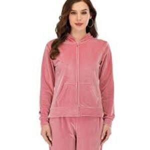 ROSIO NWOT SHIMMER PINK SWEATSHIRT & JOGGERS SIZE MED 1263